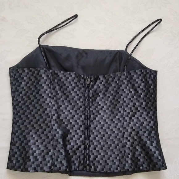 3 items JS Collections taffeta checks maxi skirt long sleeves jacket corset top - Picture 13 of 14